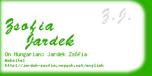 zsofia jardek business card