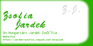 zsofia jardek business card